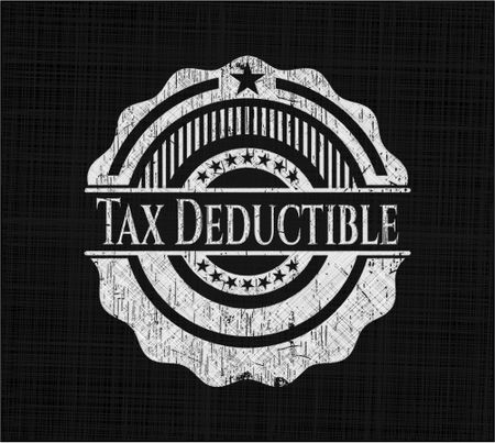 Tax Deductible on chalkboard