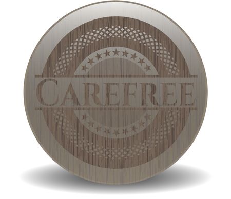 Carefree retro style wood emblem