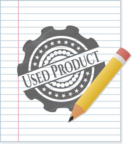 Used Product emblem drawn in pencil