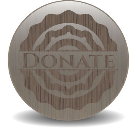 Donate vintage wooden emblem