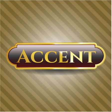 Accent golden emblem