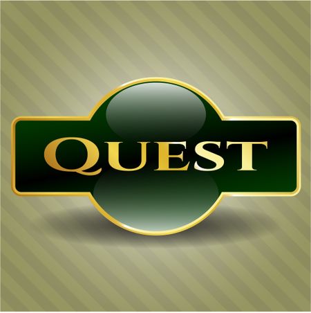 Quest gold shiny badge