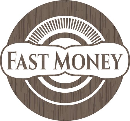 Fast Money wood icon or emblem