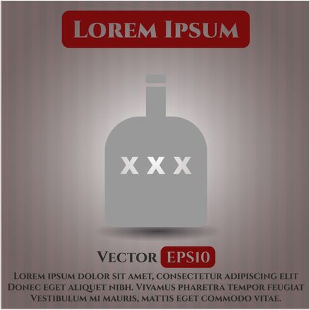 bottle of alcohol icon vector symbol flat eps jpg app