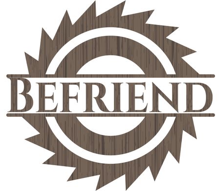 Befriend wood icon or emblem