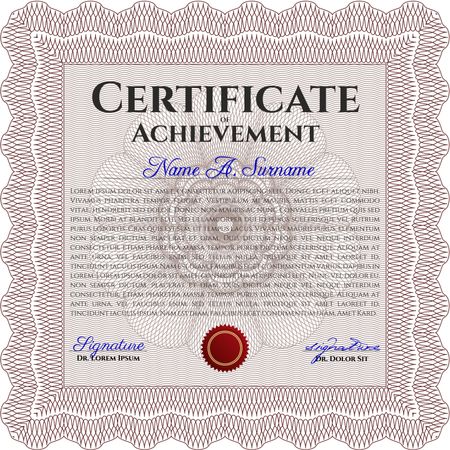 certificate template eps10 jpg of achievement diploma vector illustration design completion