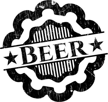 Beer grunge style stamp