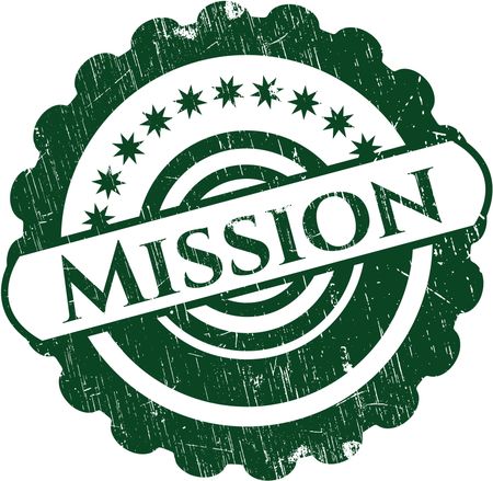Mission grunge style stamp