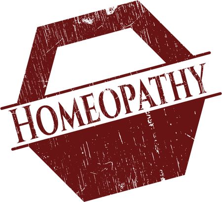 Homeopathy grunge style stamp