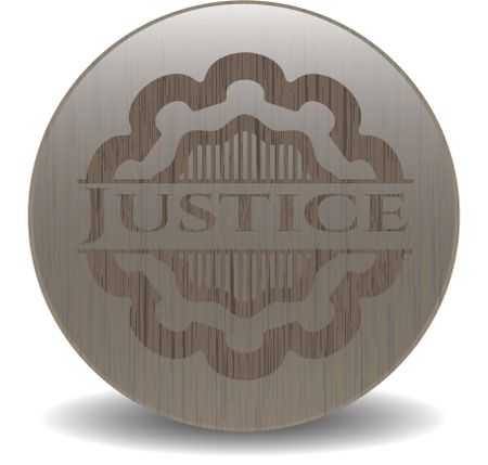 Justice retro style wood emblem