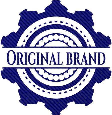 Original Brand emblem with denim high quality background
