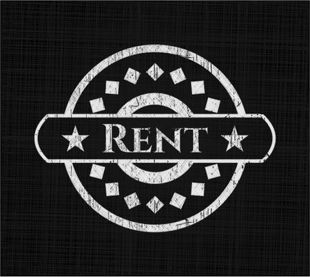 Rent with chalkboard texture