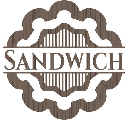 Sandwich vintage wooden emblem