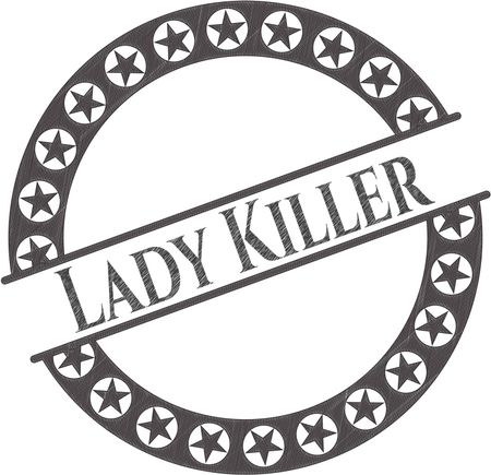 Lady Killer drawn in pencil