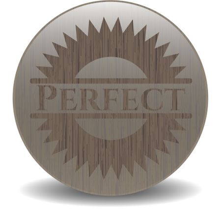 Perfect wooden emblem. Retro