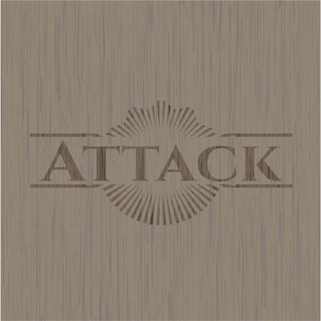 Attack realistic wooden emblem