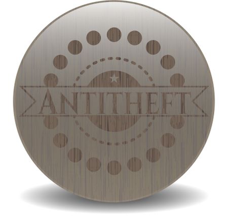 Antitheft realistic wooden emblem