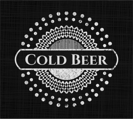 Cold Beer with chalkboard texture