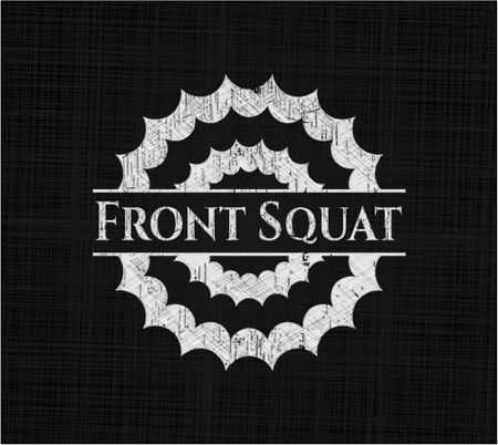 Front Squat with chalkboard texture