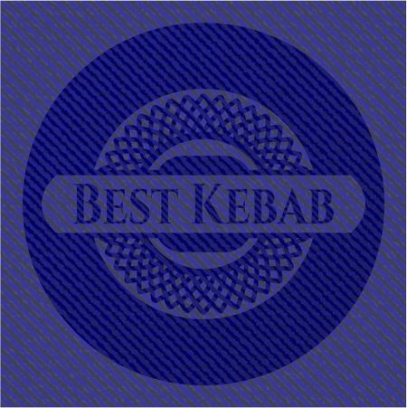 Best Kebab emblem with jean texture