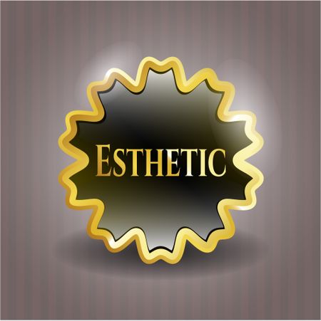 Esthetic golden emblem or badge