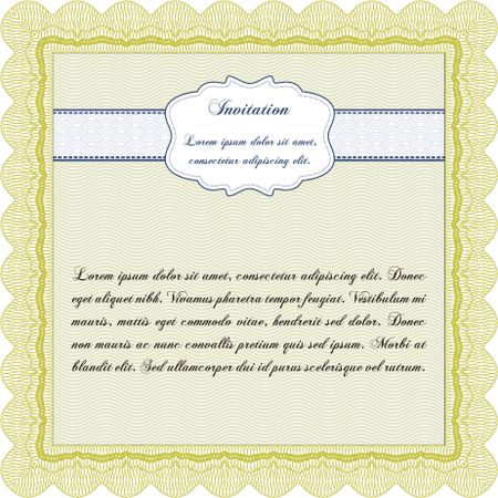 Invitation. Nice design. Easy to print. Detailed. 