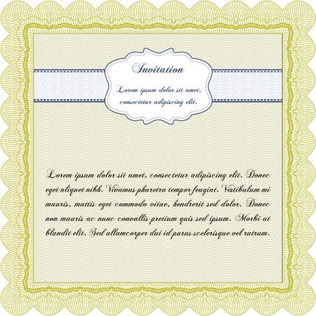 Invitation. Nice design. Easy to print. Detailed.