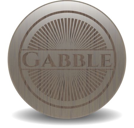 Gabble wooden emblem. Vintage.