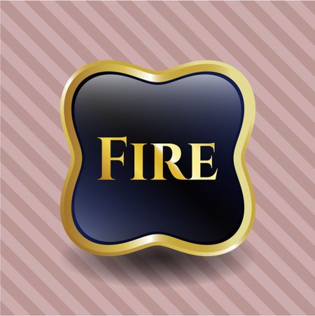 Fire gold badge or emblem