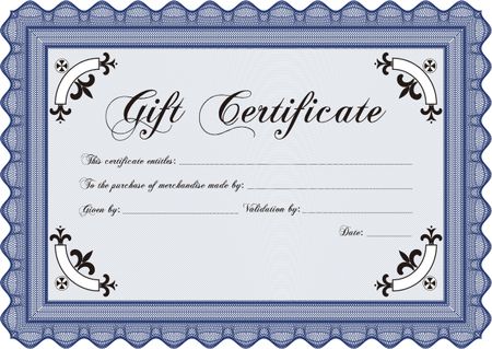 Modern gift certificate template.