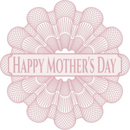 Happy Mother's Day inside money style emblem or rosette