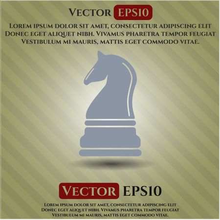 chess knight icon vector symbol flat eps jpg app web