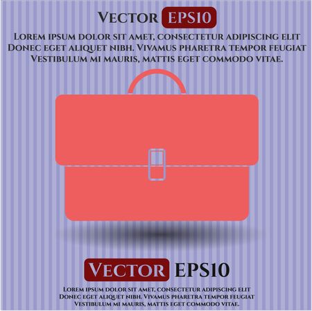 briefcase icon vector symbol flat eps jpg app web concept