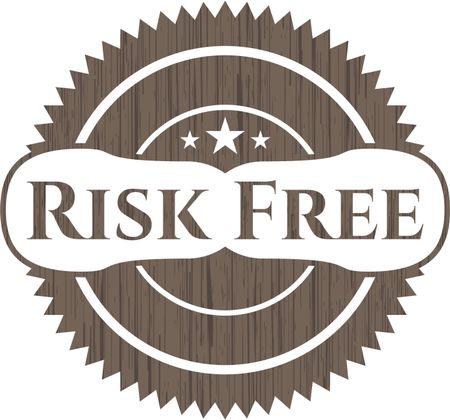 Risk Free realistic wooden emblem