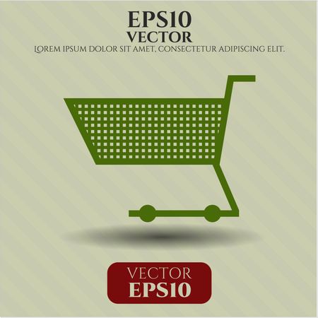 shopping cart icon vector symbol flat eps jpg app web