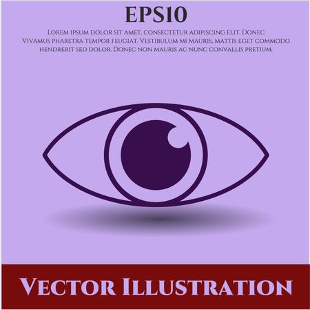 eye icon vector symbol flat eps jpg app web concept website