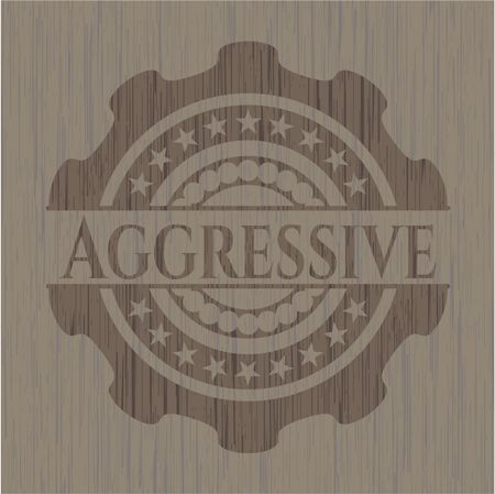 Aggressive wooden emblem