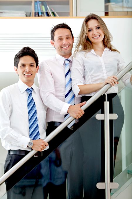 Business group looking happy at the office