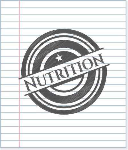 Nutrition pencil strokes emblem