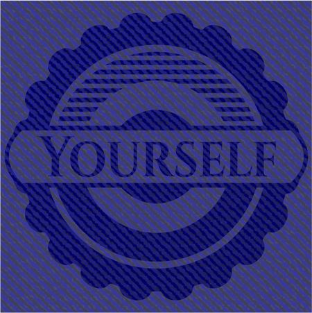 Yourself emblem with jean high quality background