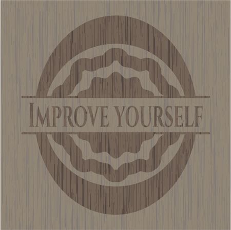 Improve yourself realistic wooden emblem