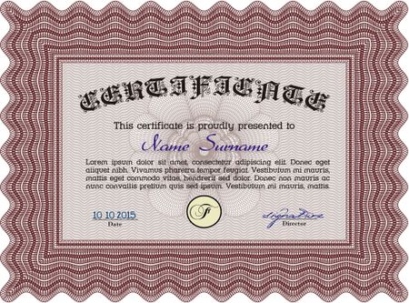 certificate template eps10 jpg of achievement diploma vector illustration design completion