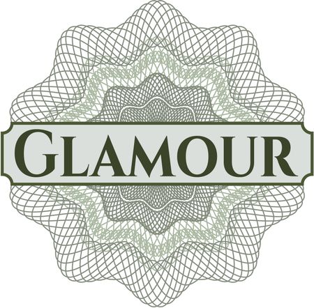 Glamour written inside rosette