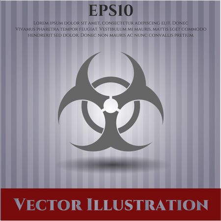 biohazard icon vector symbol flat eps jpg app web concept