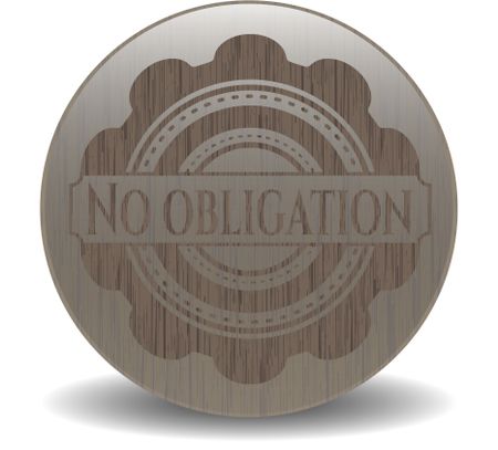 No obligation realistic wooden emblem