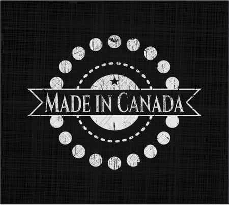 Made in Canada with chalkboard texture