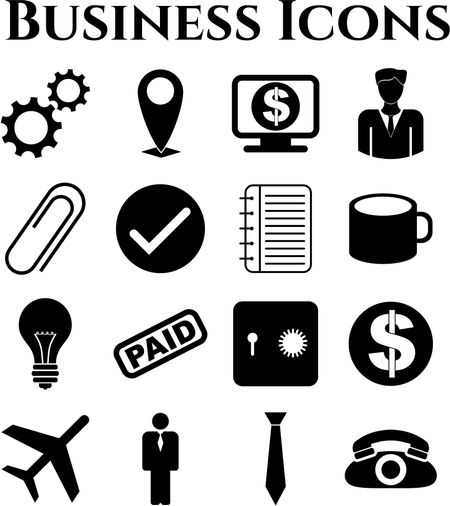 16 businessicon set. Set of web Icons.