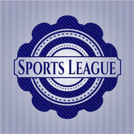 Sports League emblem with jean texture