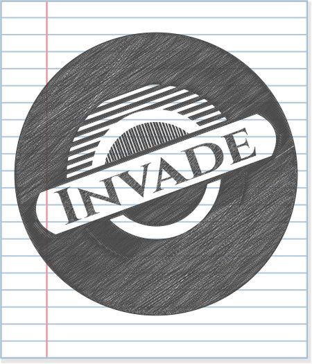 Invade draw with pencil effect