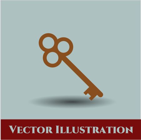 Key icon vector symbol flat eps jpg app web concept website